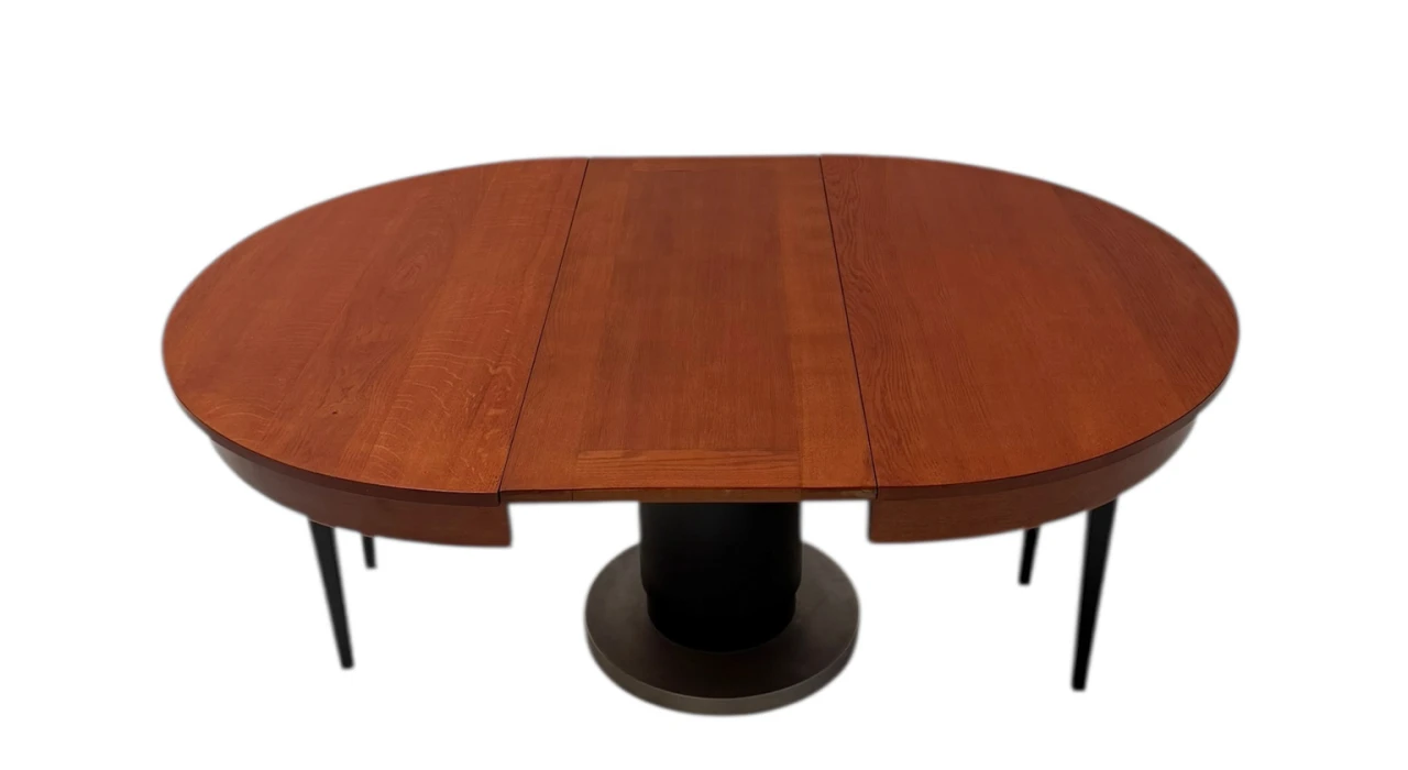 Art Deco Modernist Round Extendable Dining Room Table by Hendrik Wouda, 1931